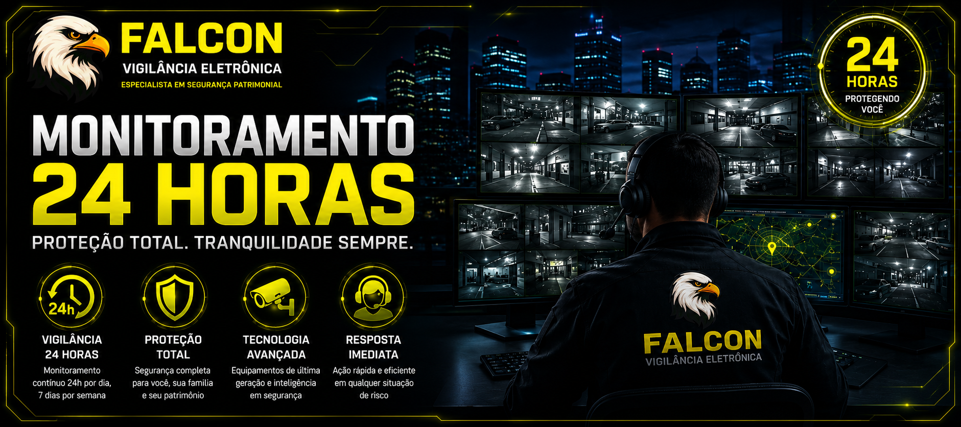 Logo Falcon Vigilância Eletrônica